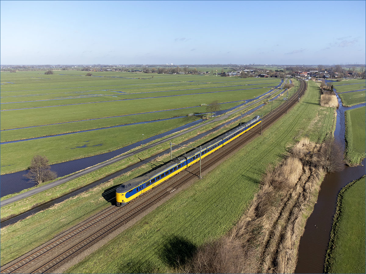 dronefotografie ns trein spoor