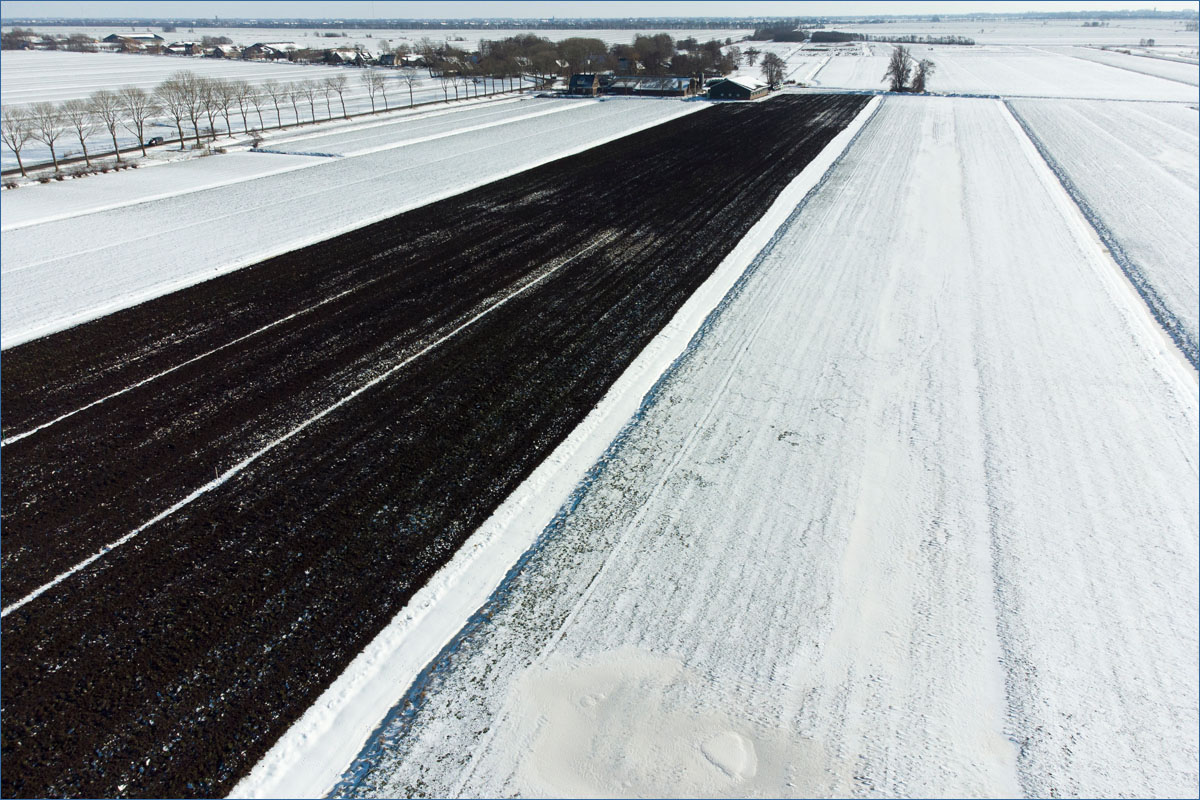 luchtfotografie winter landschap