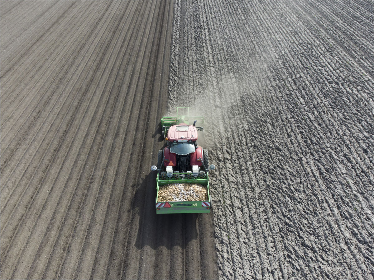 luchtfotografie tractor